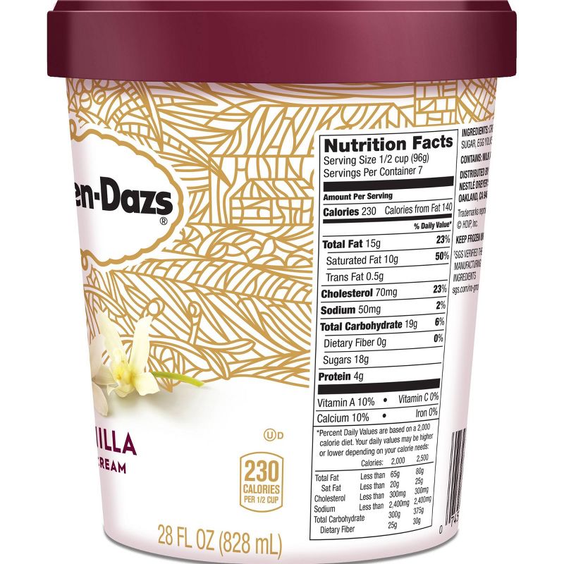 Haagen Dazs Vanilla Ice Cream - 28oz