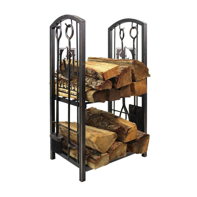 NHL Las Vegas Golden Knights Fireplace Wood Holder & Tool Set