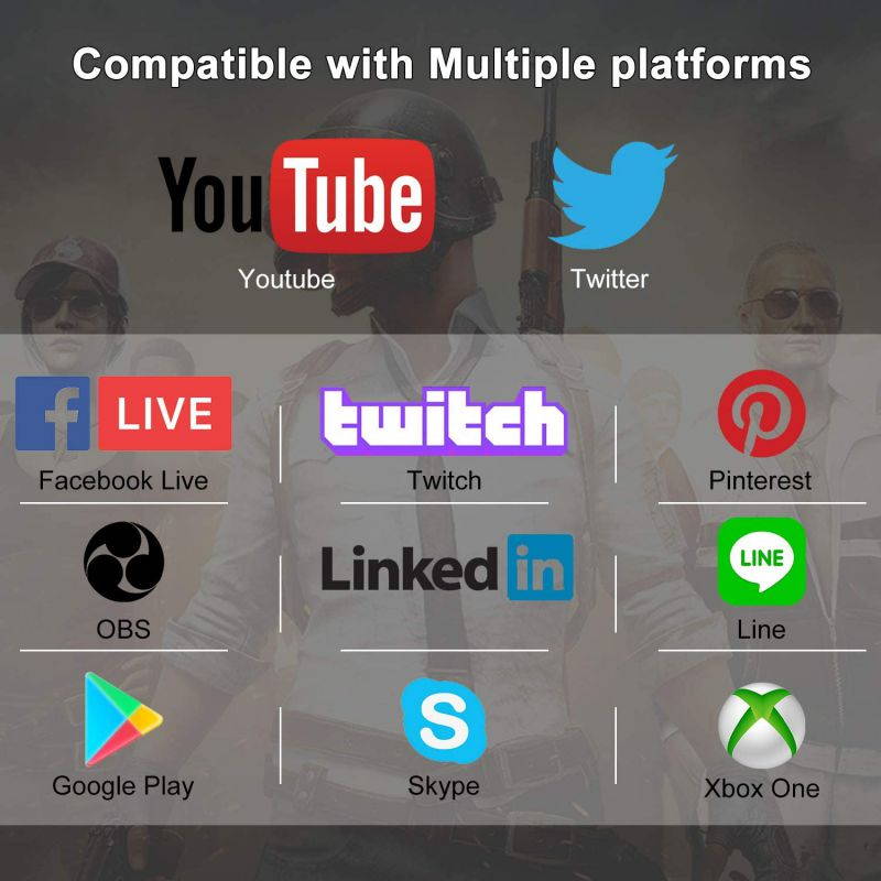 4K Audio Video Capture Card, USB 3.0 HDMI Video Capture Device, Full HD 1080P for Game Recording, Live Streaming Broadcasting