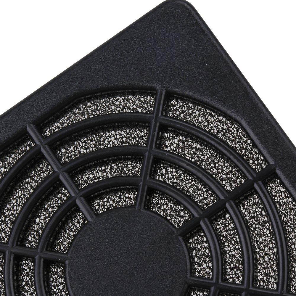 bqlzr 60mm black plastic dustproof case fan dust filter guard grill protector cover pc computer pack of 5