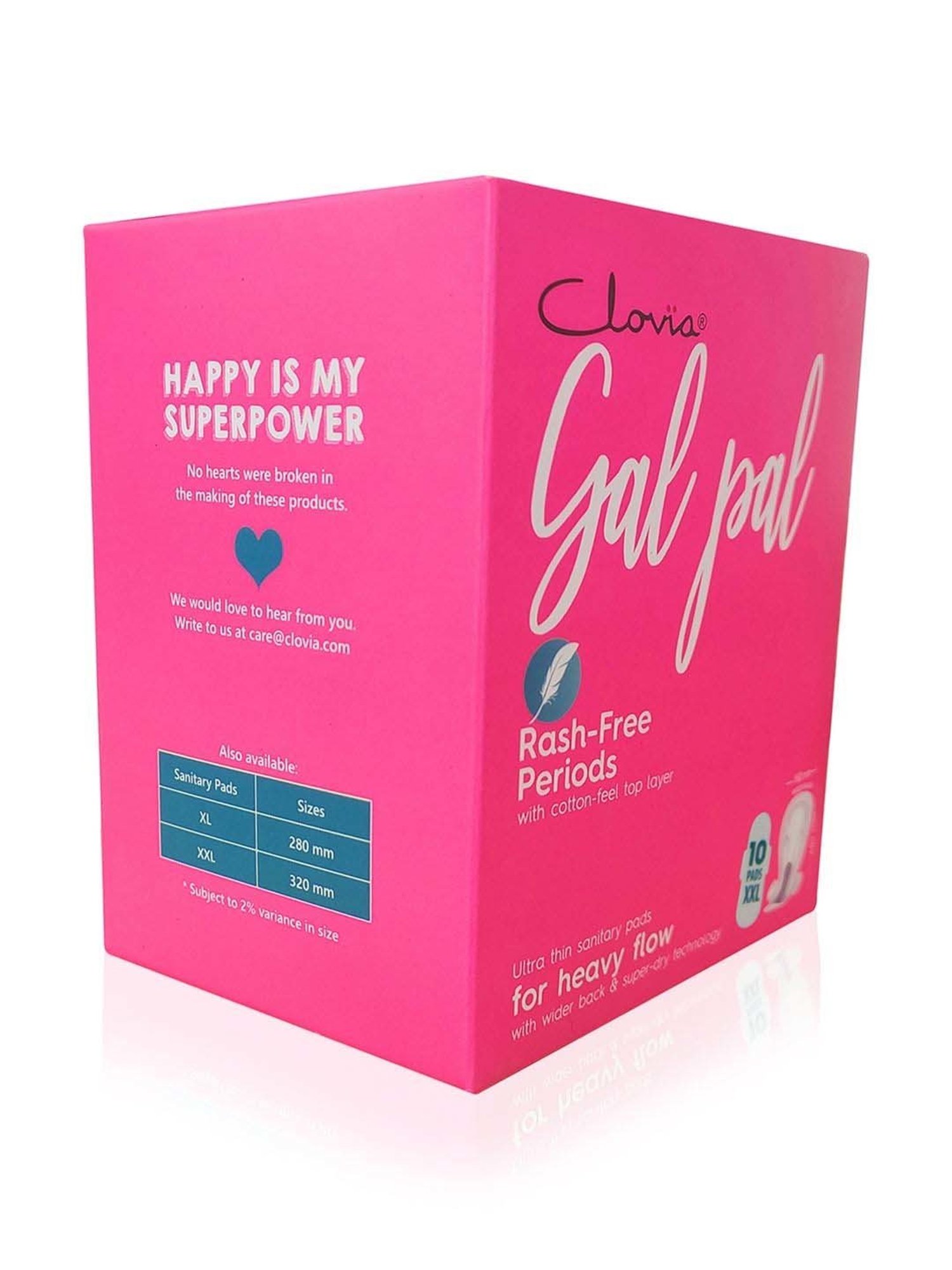 Clovia Botaniqa Gal Pal Sanitary 20 Pads XXL for Extra Heavy Flow - 320 mm