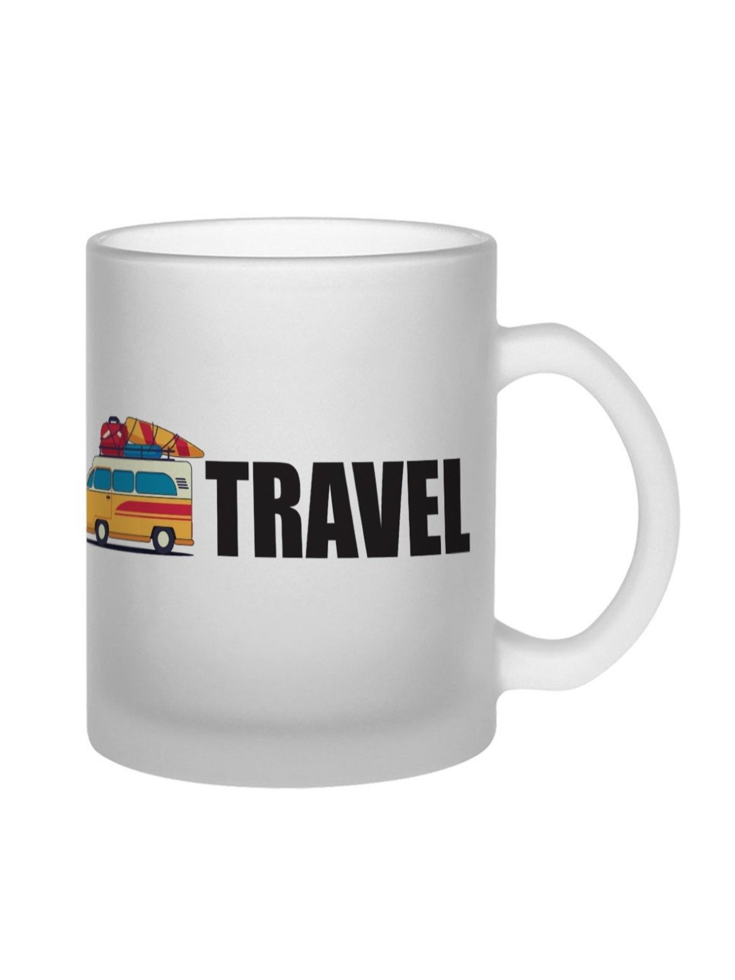 Gathari Aesthetic White Glass Frosted Coffee Mug