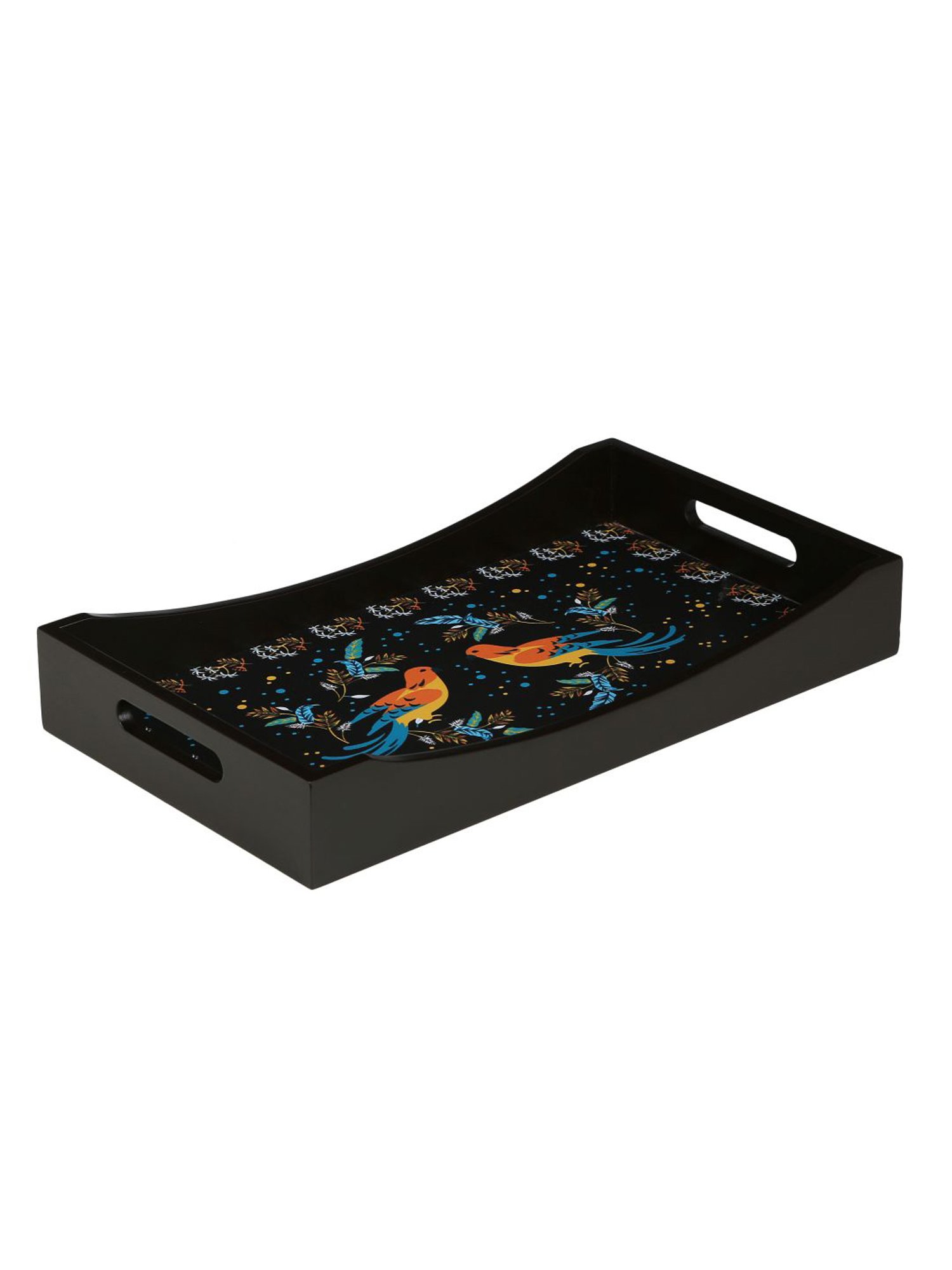 Crayton Birds Printed MDF Rectangular Serving Tray - Set of 3