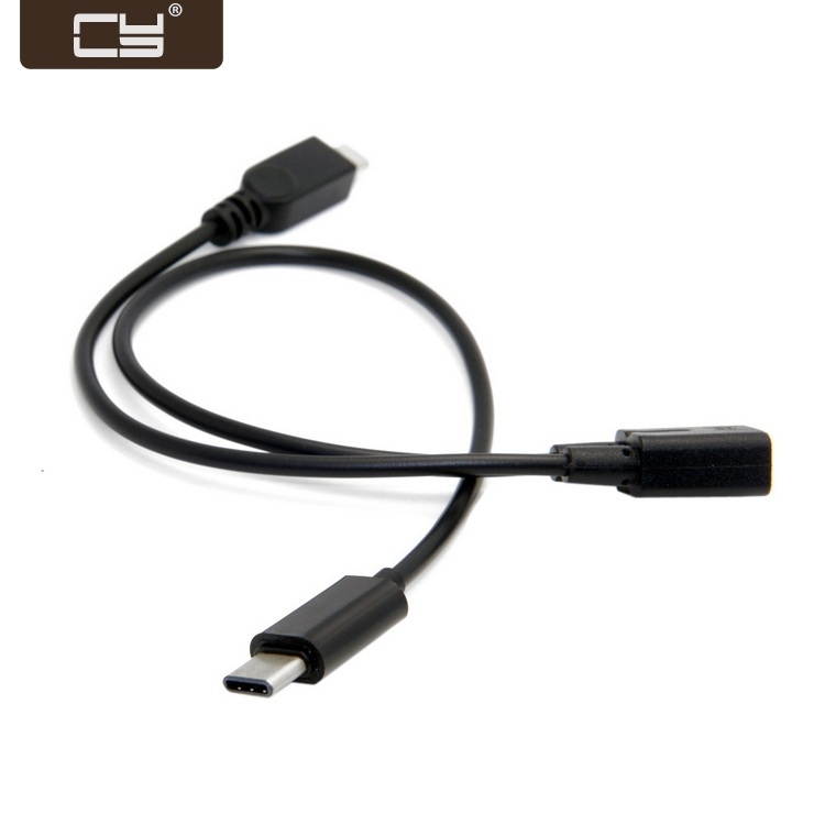 CY Micro USB Female to USB-C Type C USB 3.1 & Micro USB Male Splitter Extension Charge Cable UC-004