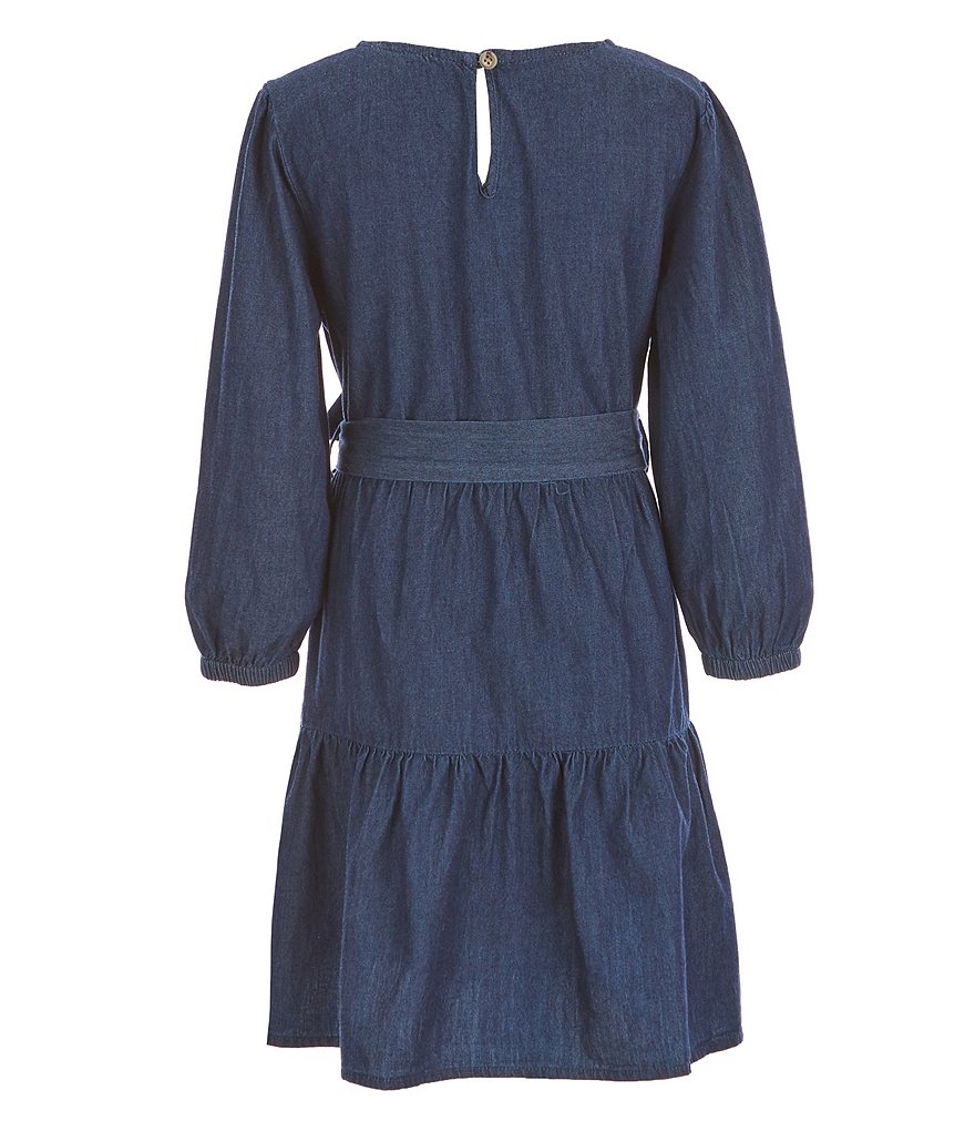 Copper Key Big Girls 7-16 Belted Tiered Dress