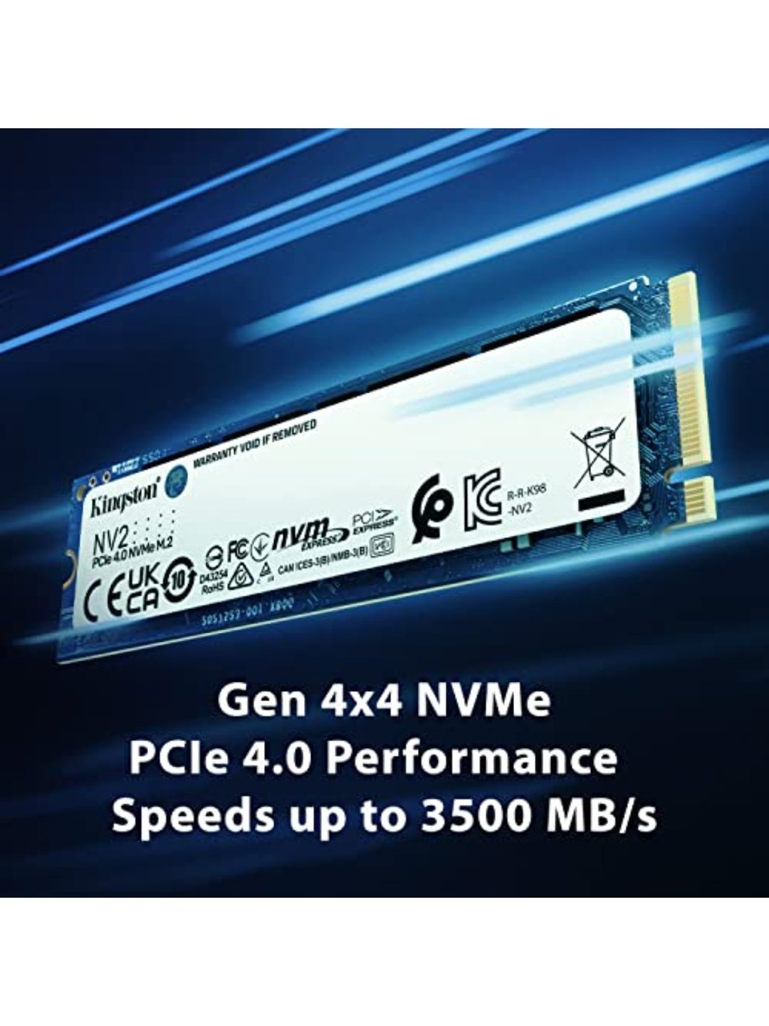 Kingston NV2 500G M.2 2280 NVMe PCIe Internal SSD Up to 2100 MB per seconds SNV2S per second 500GB