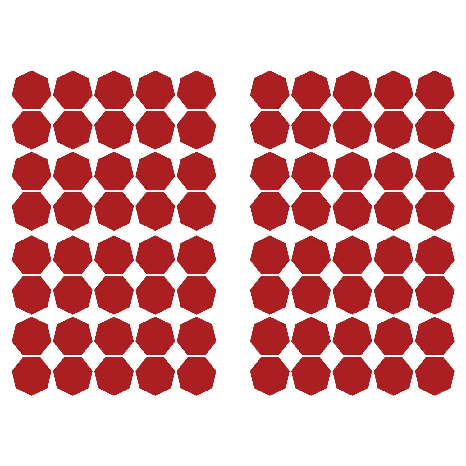 LiteMark 1 Inch Yellow Removable Heptagon Decals - Pack of 160