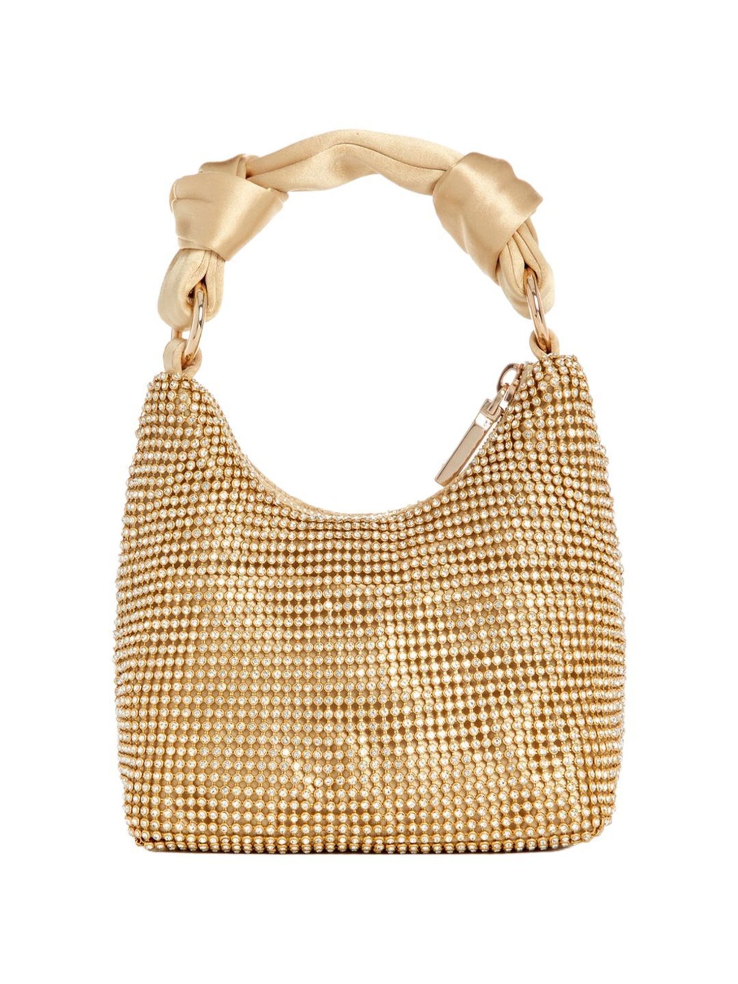 Guess Gold Embellished Hobo Handbag
