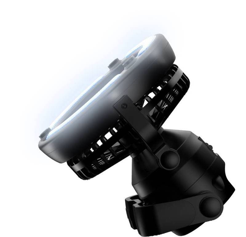 Climature Multipurpouse 2 In 1 Led Light And Portable Fan Black