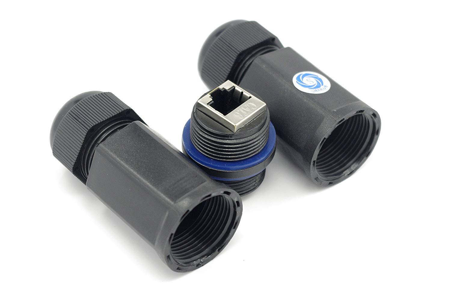 SMAKN Ip68 M25 Waterproof Rj45 Coupler, Female to Female, Shielded, Field Installable(CAT.6