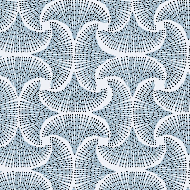 18"x18" Polyester Sea Fan Print Square Throw Pillow Blue - Skyline Furniture