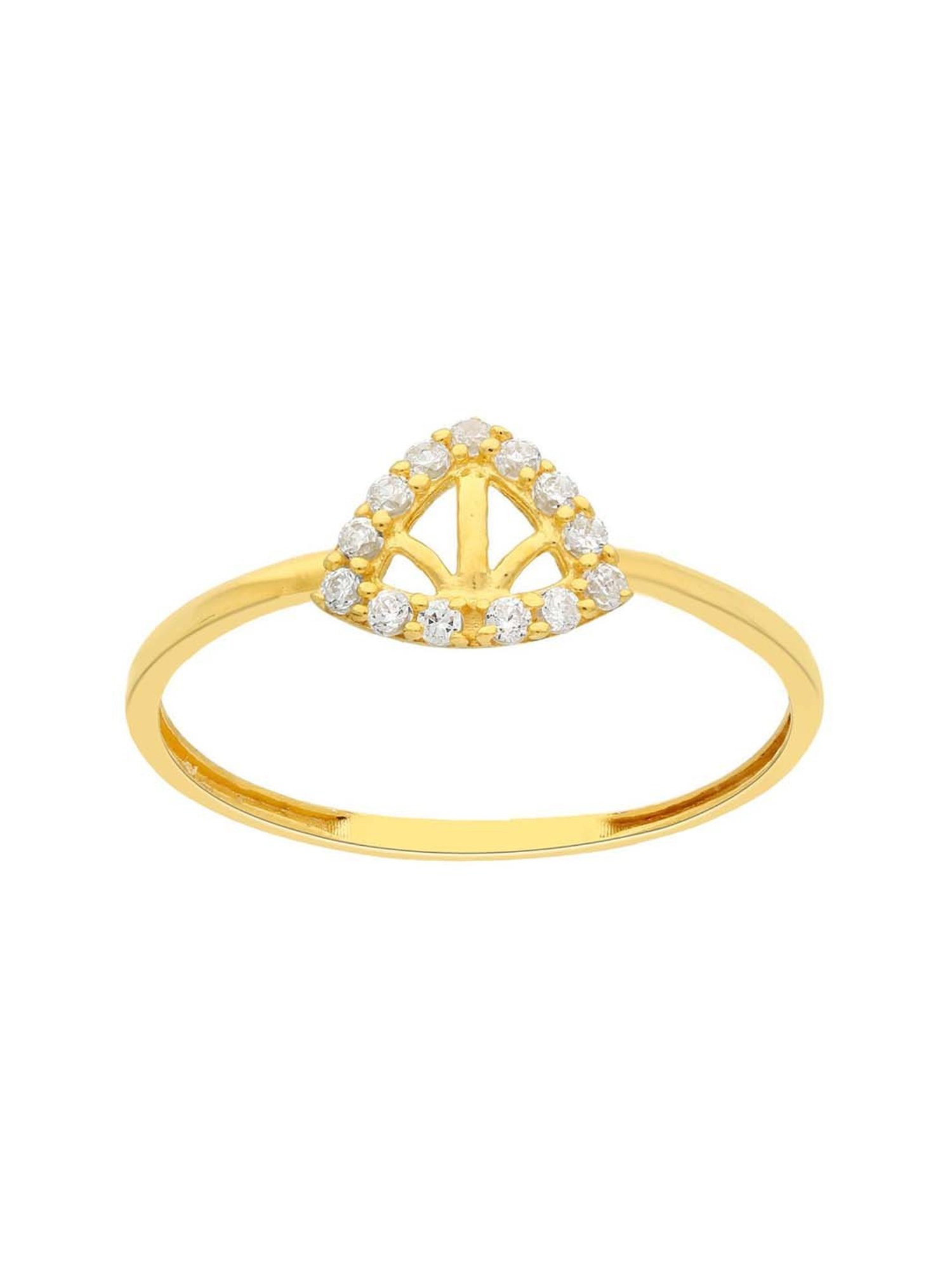 Malabar Gold and Diamonds 22k Yellow Gold Geometric Ring for Women