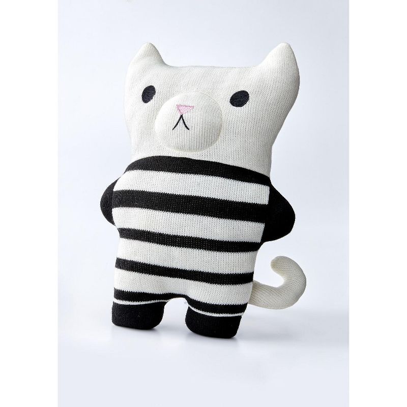 Saturday Park Henry The Cat Pillow Buddy  - 17" Tall Black and White