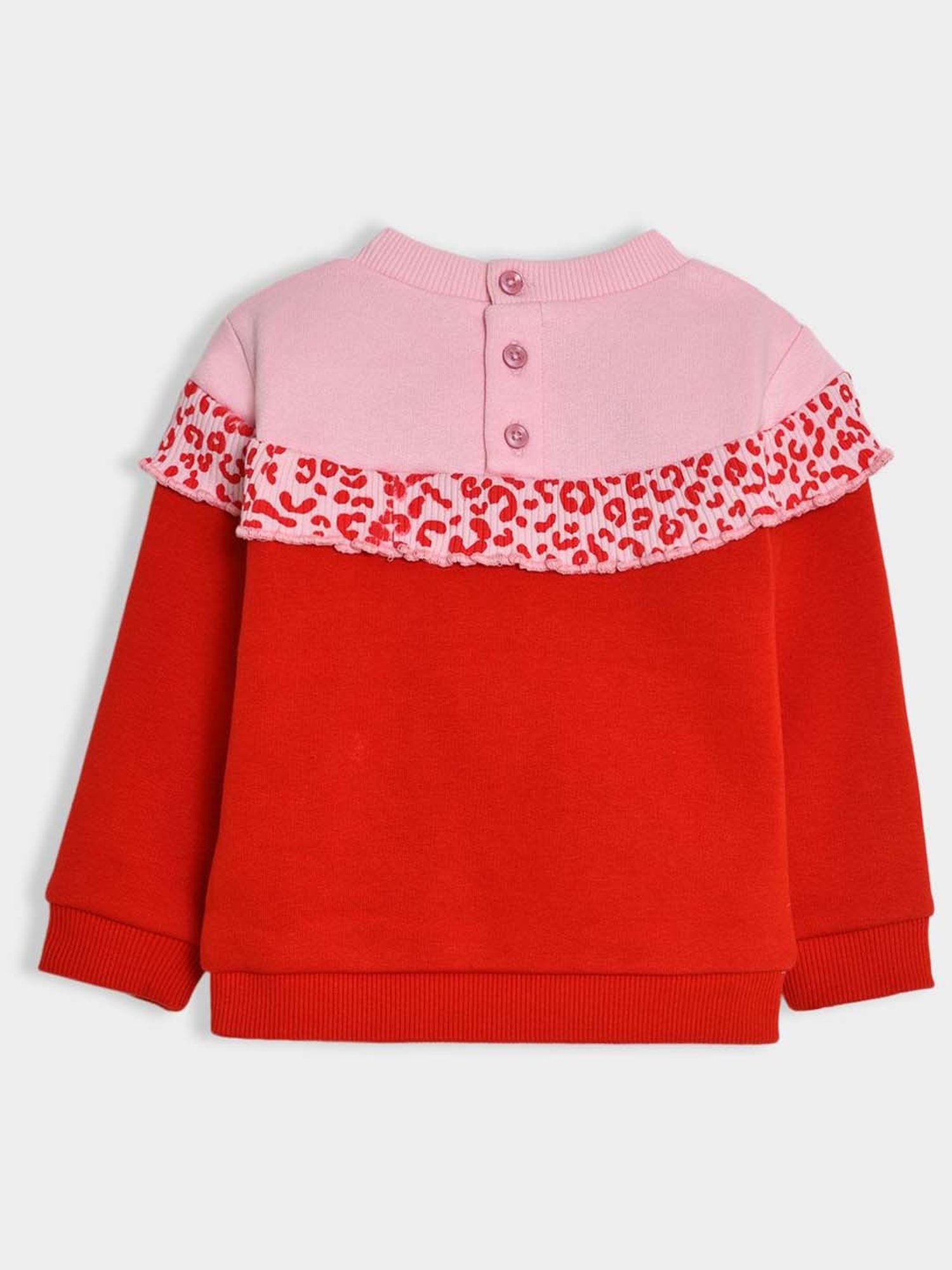 MiArcus Girls Red & Pink Printed Full Sleeves Clothing Sets