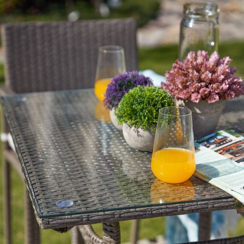 3pc Patio Bar Set Cream - Patio Festival