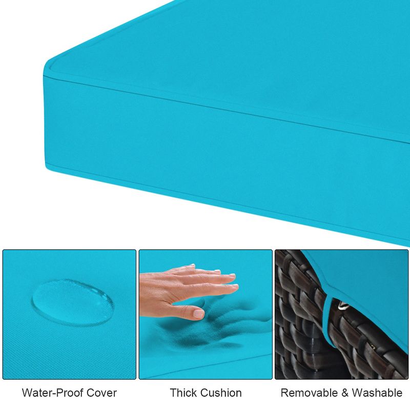 Newbury Premium Grade A Teak Wood Patio Ottoman White - Modway