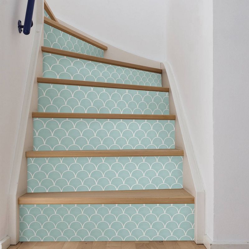 Brewster Shell Peel & Stick Backsplash Tile Paper Seafoam Green