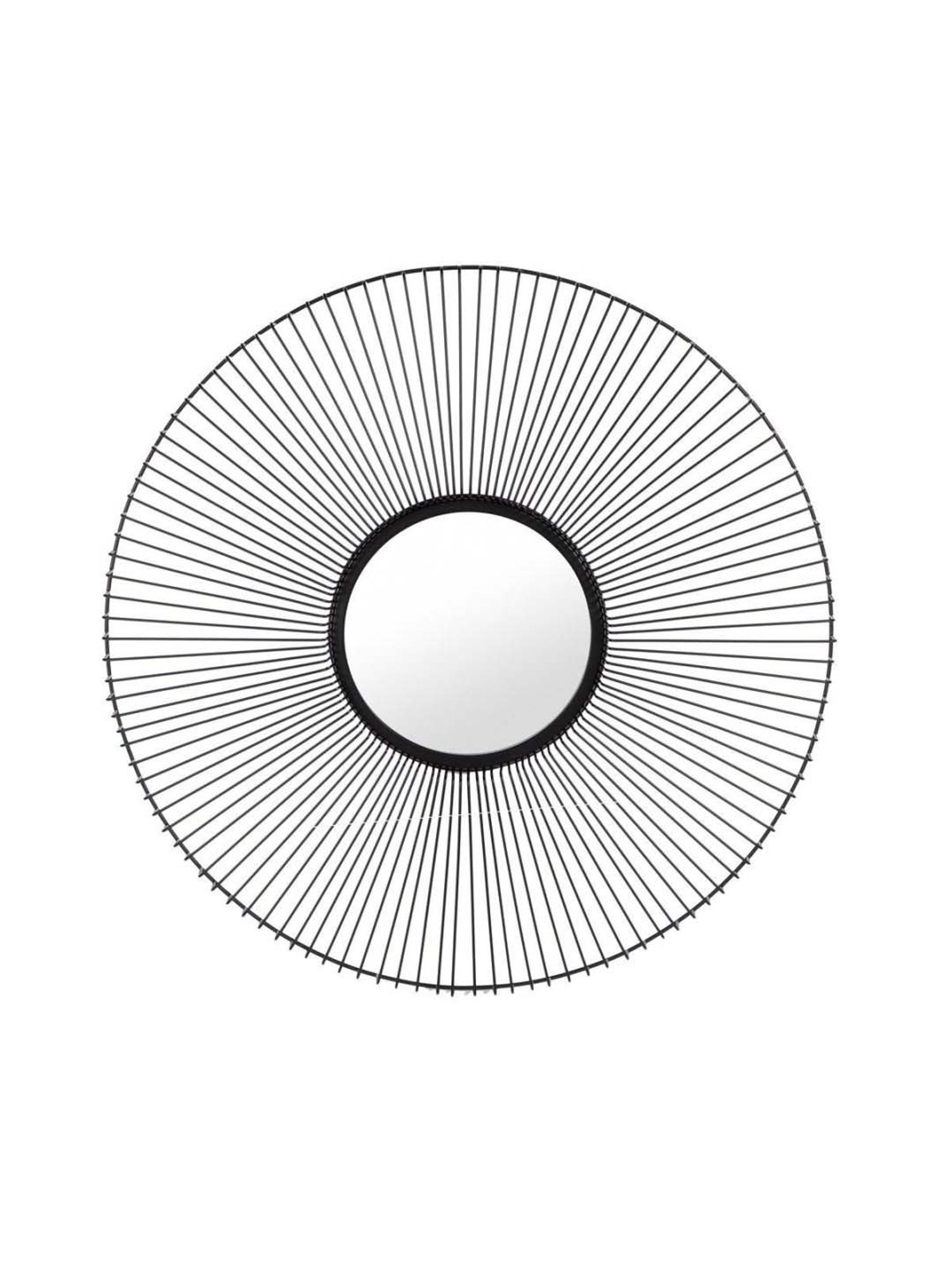 Home4U Black Mild Steel 81 cm Wall Mirror - Set of 1