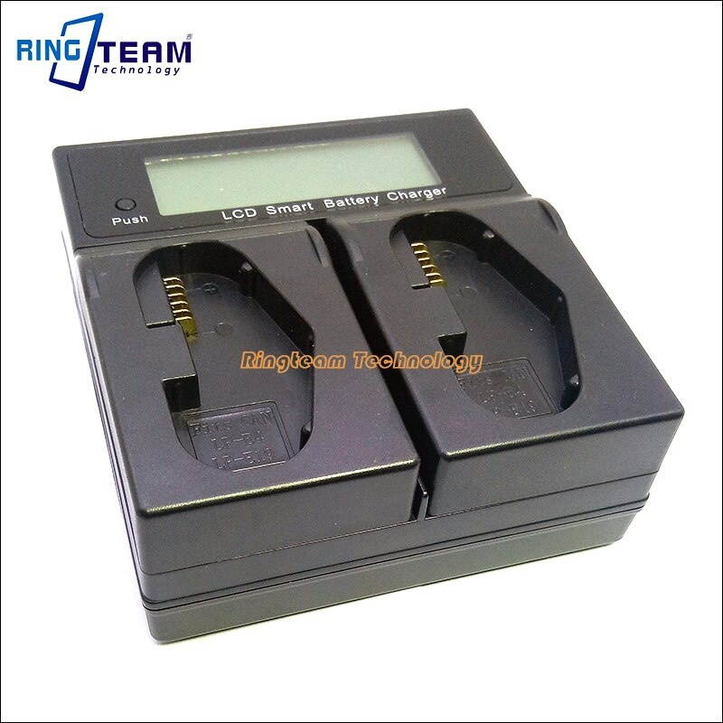 Quick Dual Charger with LCD Sreen for LC-E19 LP-E19 LPE19 LP-E4 Battery for Canon 1D Mark III DSLR 1D X EOS-1D X Digital Cameras