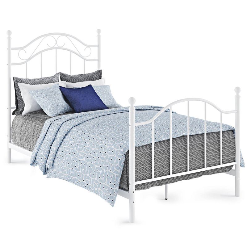Twin Rozella Metal Bed White - Dorel Living