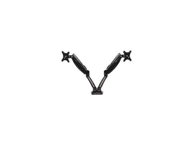 Alera AdaptivErgo Heavy-Duty Articulating Dual Monitor Arm USB/ Audio 30" Blk