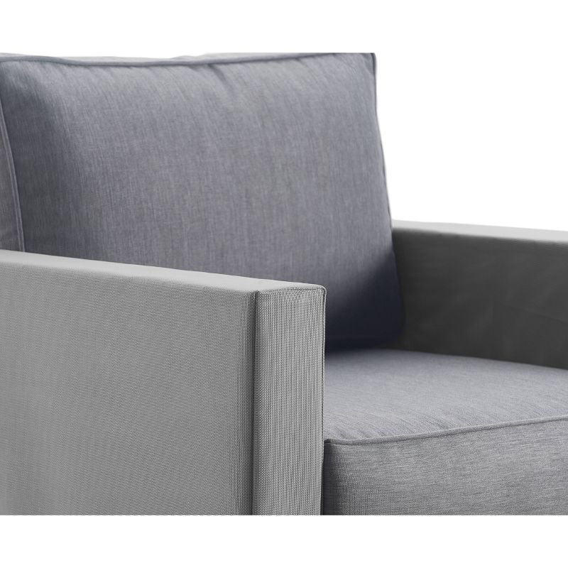 Tropez Mesh Outdoor Arm Chair - French Gray - Adore Decor
