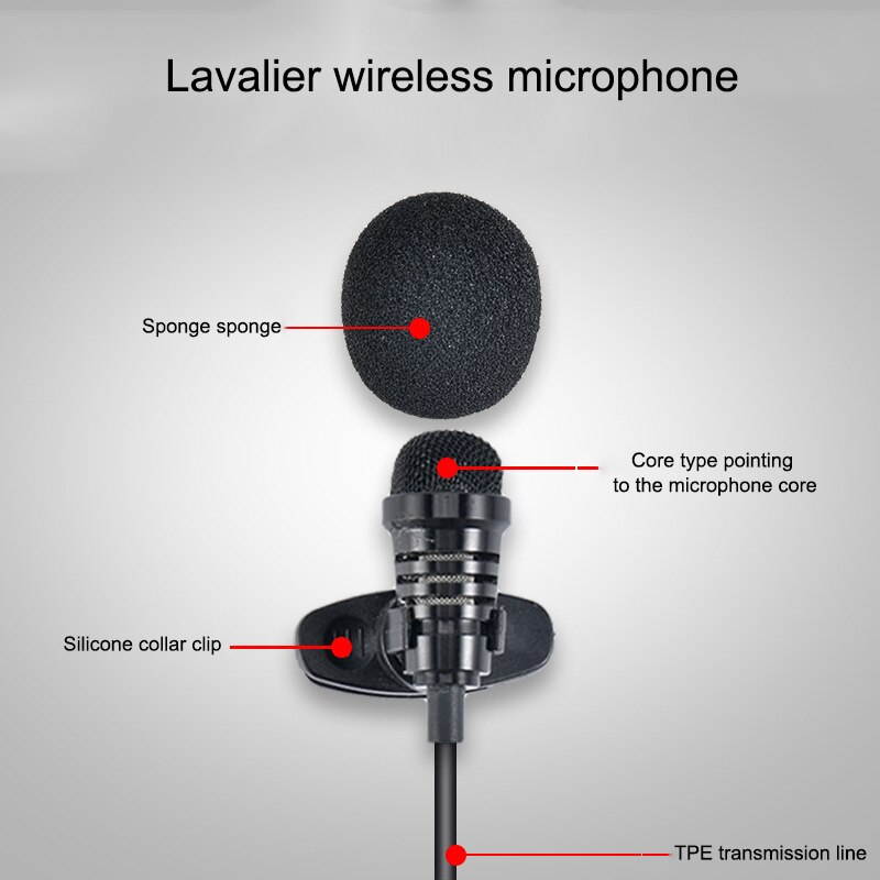 Lejiahong UHF Wireless Microphone Headset Lavalier Lapel Mic Voice Amplifier for Live Performance Speech Teaching Travel