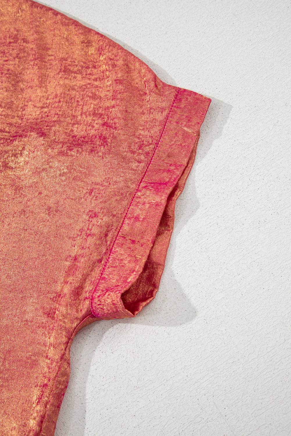 Rose Leopard Print V Neck Plus Size Tee