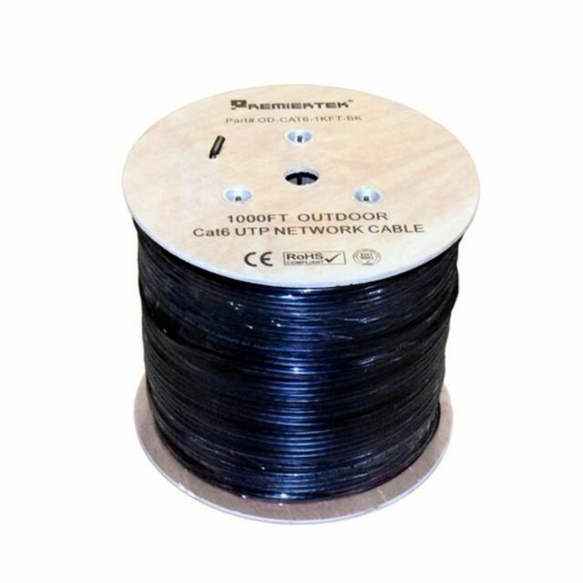 Cat.6 Utp Network Cable Cat6 For Patch Panel 1000 Ft - Black