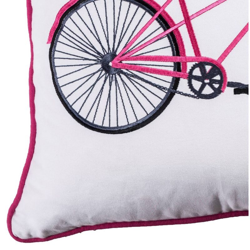 Throw Pillow Rizzy Home White Pink