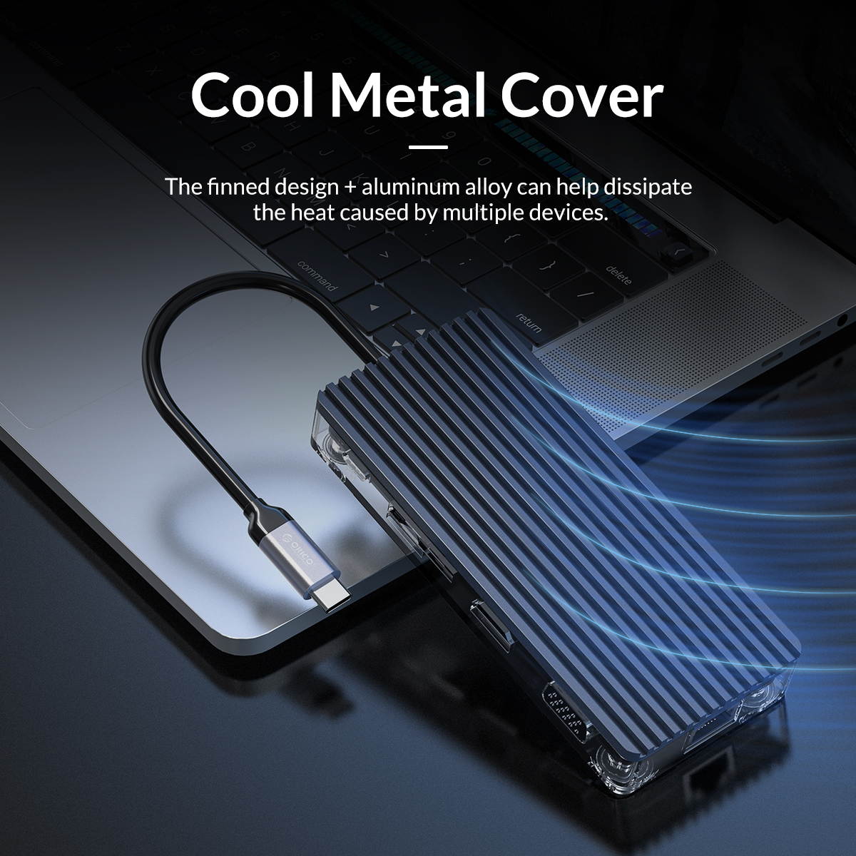 ORICO Type C Adapter HUB with 3 USB 3.0 Ports, 1x 4K HDMI, 1x 1000M RJ45 Ethernet, Power Delivery for Charging  6-in-1 USB Type C to HDMI Adapter Docking Station, Up to 5Gbps,Plug and Play