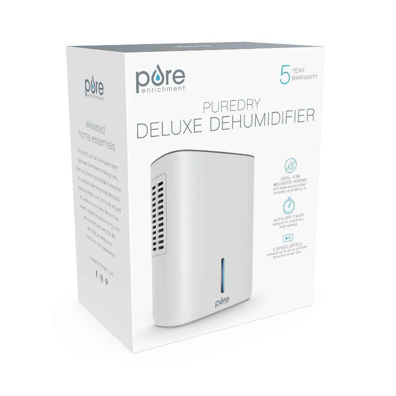 Pure Enrichment Dry Deluxe Dehumidifier White