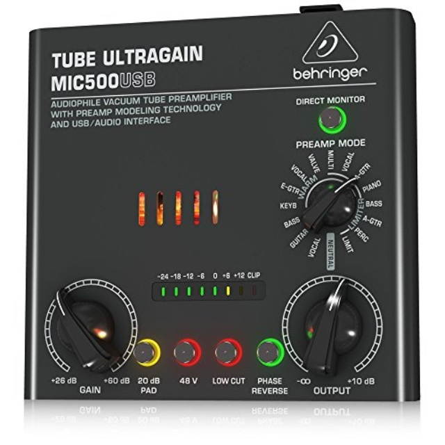 behringer tube ultragain mic500usb