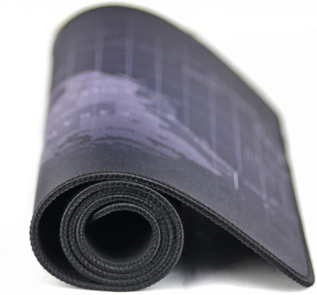 RGB Gaming Mouse Pad - Large Led Keyboard Pad, Mouse Mat with HD Map, Smoothly Waterproof Surface, Non-Slip Rubber Base, 31.5"X 11.8" & 14 Light Modes