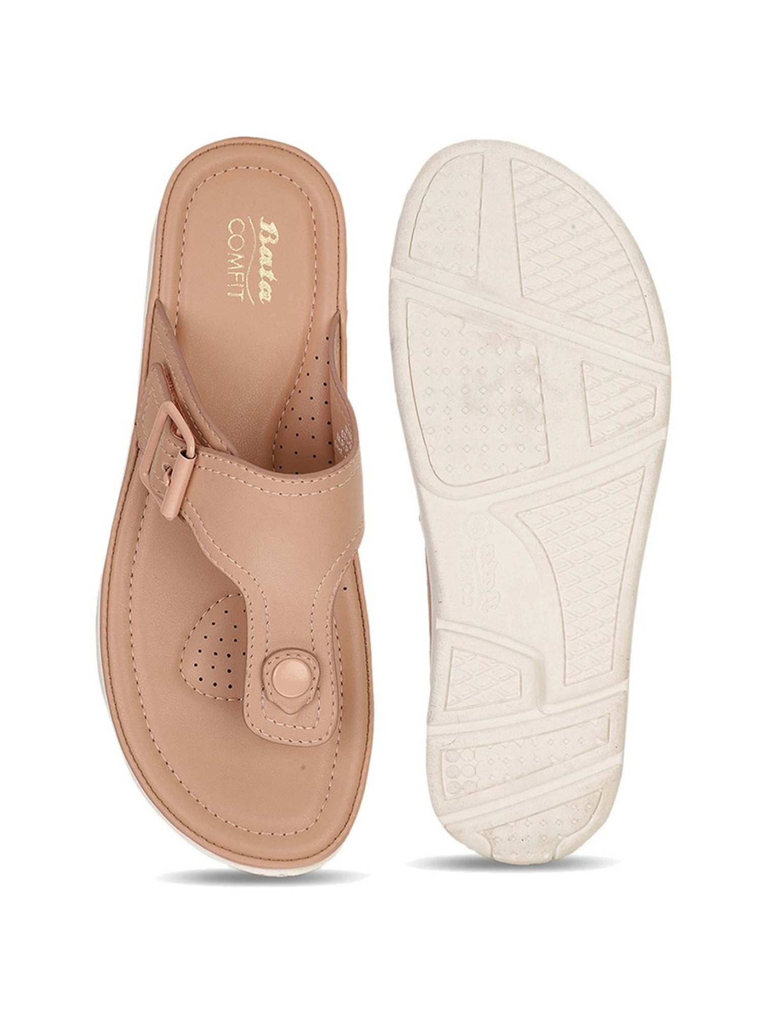 Bata Women's Pink Thong Sandals