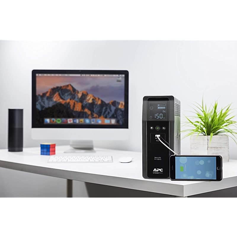 Sine Wave UPS Battery Backup & Surge Protector, 1500VA,  Back-UPS Pro (BR1500MS) Bundle Including 16GB DataTraveler