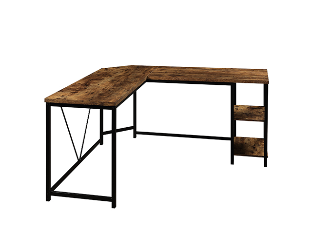 L-Shaped Computer Desk, Corner Desk, 59.1"L x 19.7"W x 30.7"H Writing Study Workstation with Shelves for Home Office, Gaming Table, Space-Saving, Easy to Assemble, Industrial, Brown,GT77