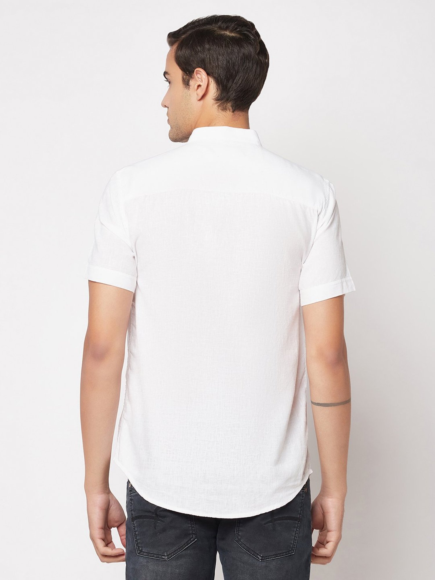 Manthan Red Full Sleeves Solid Kurta