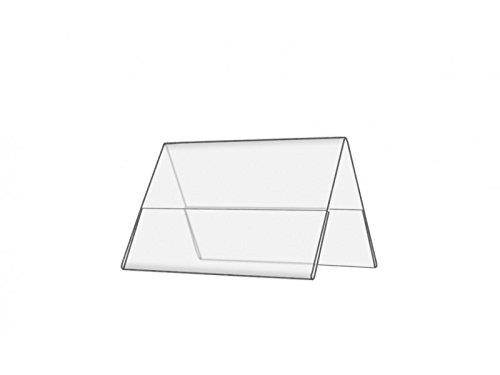 Marketing Holders Sign Holder A Frame Side Load Two Sided Table Tent Clear Acrylic Display 6" W x 4" H Lot of 15