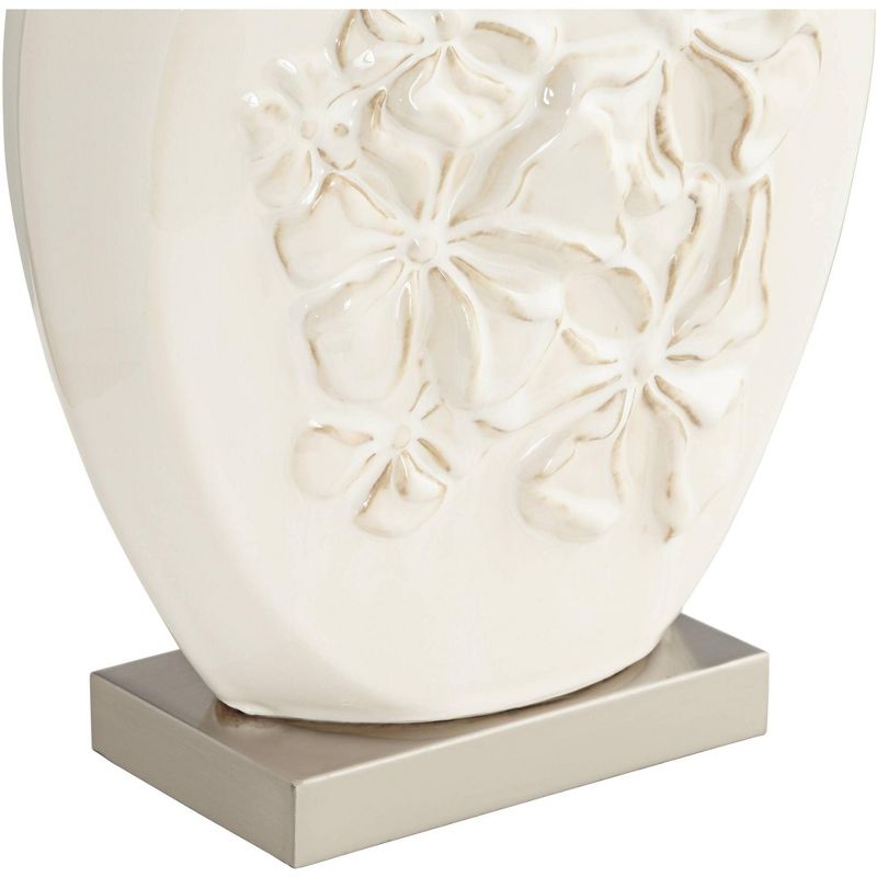 Regency Hill Ewan Ivory Ceramic Lamps Set of 2 with Table Top Dimmers