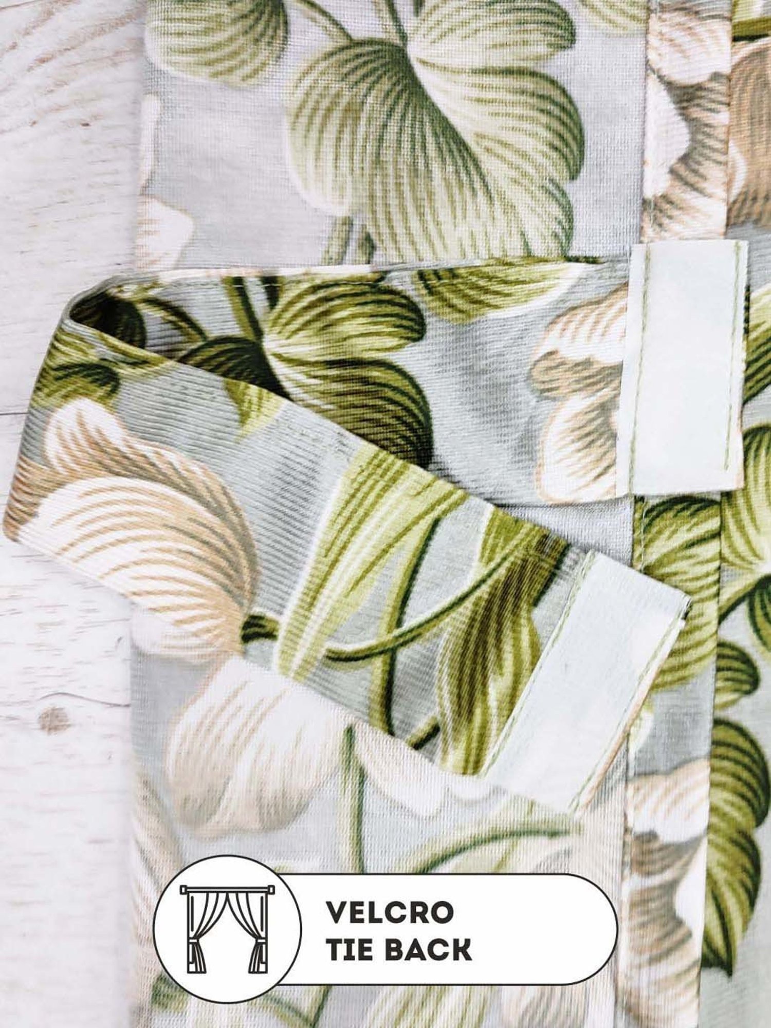 Bianca SANTORO Green Faux Silk 7 Ft. Door Curtain - Set of 2