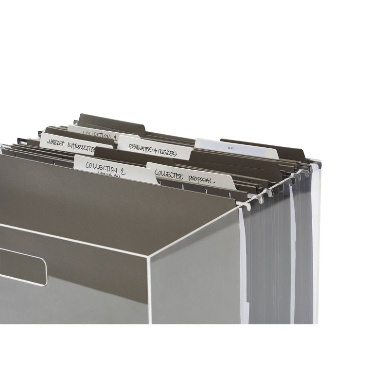 6ct Hanging Files with Tab Set Letter Size Charcoal - Good Office Day