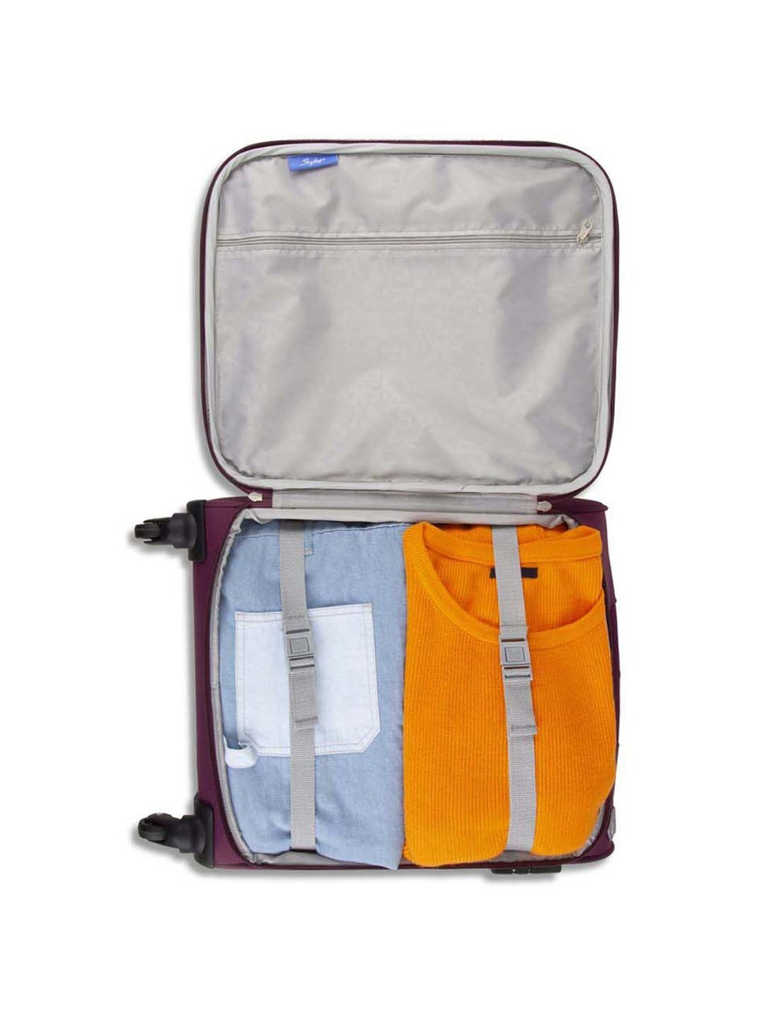 Skybags Rhumba Purple Solid Soft Cabin Trolley Bag - 39 cm