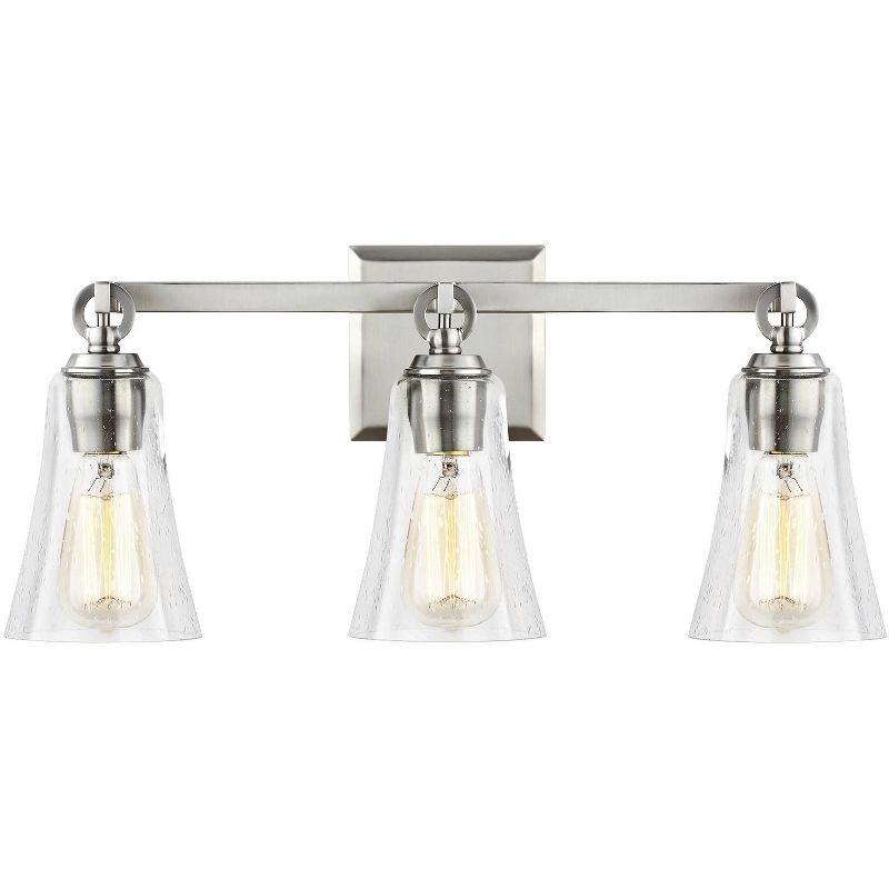 Feiss Monterro 21 3/4" Wide Satin Nickel 3-Light Bath Light
