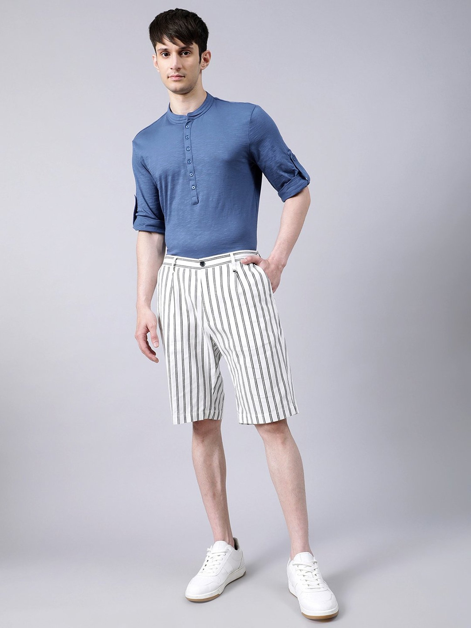 Antony Morato White Striped Shorts