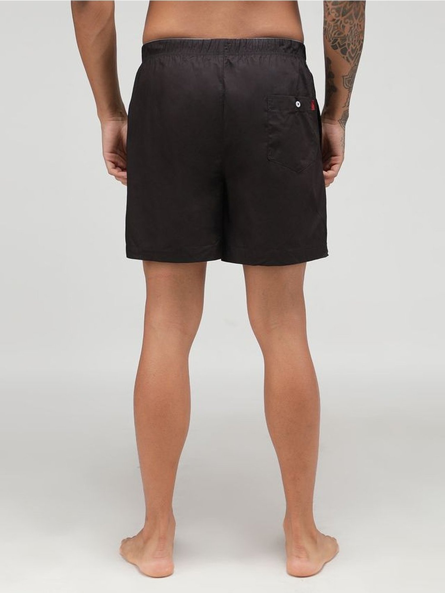 Zoiro Black Cotton Regular Fit Printed Boxers