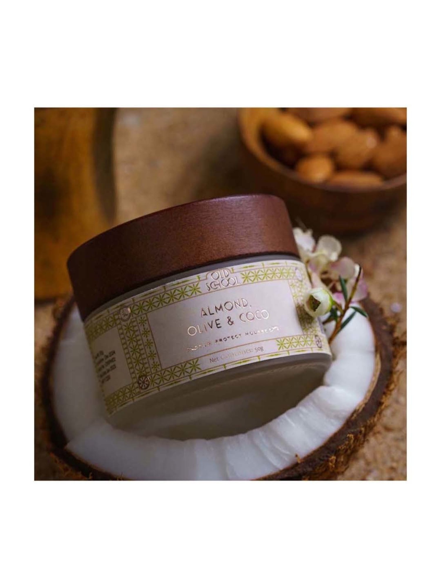 Old School Rituals Almond, Olive, & Coco Sun-Protect Mousse - 50 gm