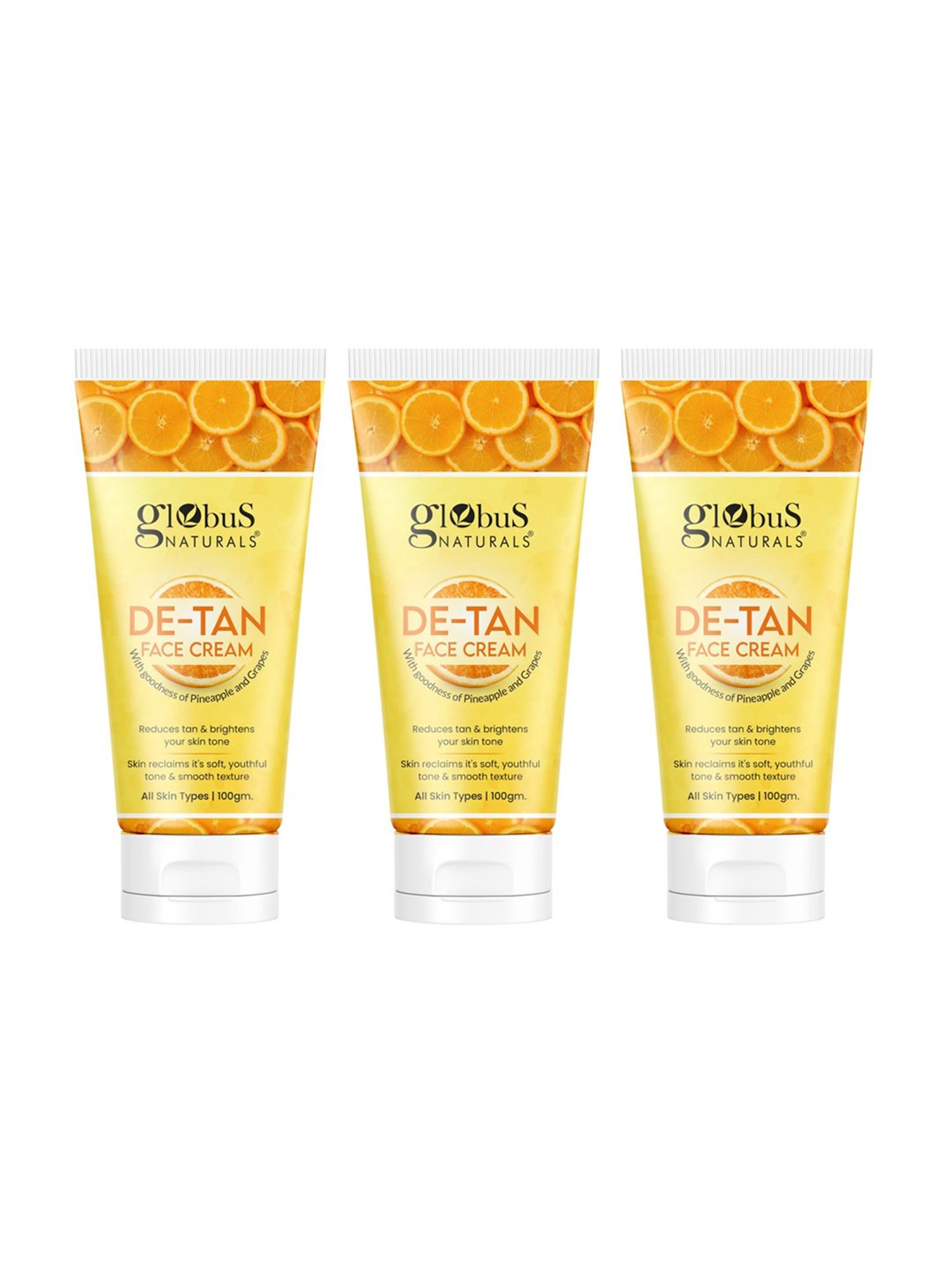 Globus Naturals De-Tan Face Cream - Pack of 5