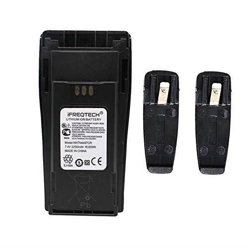 Liion Battery for MOTOTRBO CP250 CP140 CP040 CP200 CP380 EP450 CP180 DEP450 GP3688 PR400 CR NNTN4496 with 2PCS Belt Clip 2250mAh