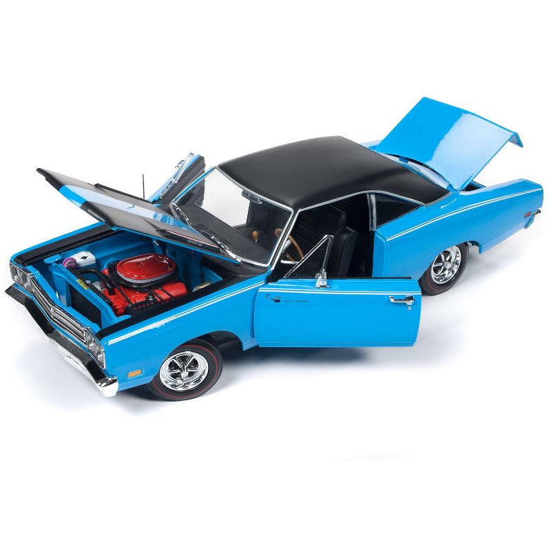 1969 Plymouth Road Runner Hardtop Petty Blue "Looney Tunes" "Class of 1969" 1/18 Diecast Model Car by Autoworld